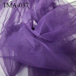 Marquisette tulle spécial lingerie haut gamme couleur violet largeur 140 cm prix pour 10 cm 100 % polyamide