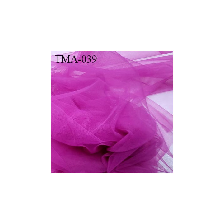 Marquisette tulle spécial lingerie haut gamme couleur fuchsia largeur 140 cm prix pour 10 cm 100 % polyamide