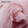 Marquisette tulle spécial lingerie haut gamme couleur vieux rose largeur 140 cm prix pour 10 cm 100 % polyamide