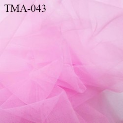 Marquisette tulle spécial lingerie haut gamme couleur rose malabar largeur 140 cm prix pour 10 cm 100 % polyamide