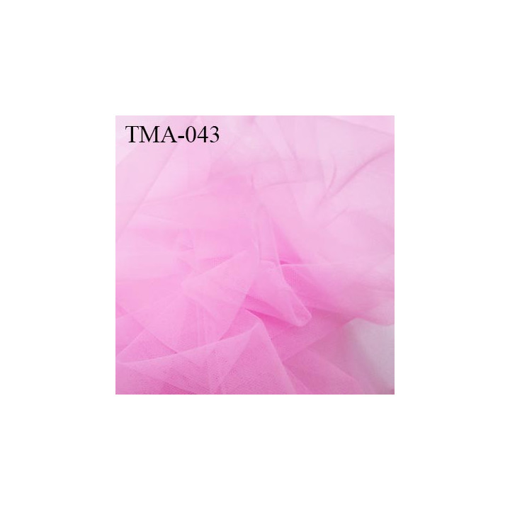 Marquisette tulle spécial lingerie haut gamme couleur rose malabar largeur 140 cm prix pour 10 cm 100 % polyamide