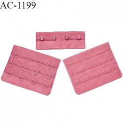 Agrafe 76 mm attache SG haut de gamme couleur rose ballerine 3 rangées 4 crochets largeur 76 mm hauteur 57 mm prix à l'unité