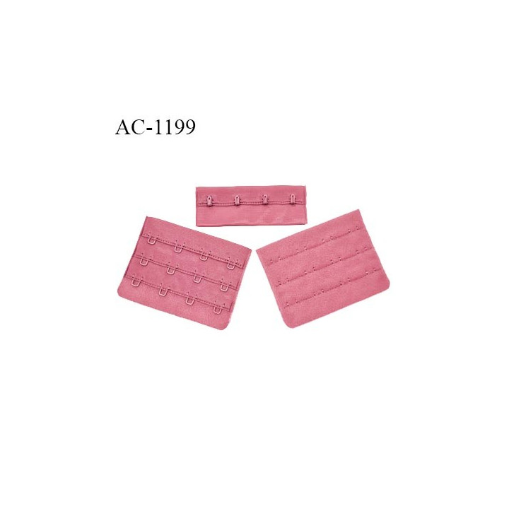 Agrafe 76 mm attache SG haut de gamme couleur rose ballerine 3 rangées 4 crochets largeur 76 mm hauteur 57 mm prix à l'unité