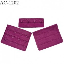 Agrafe 76 mm attache SG haut de gamme couleur violine ou pourpre 3 rangées 4 crochets largeur 76 mm hauteur 57 mm prix à l'unité