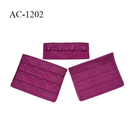 Agrafe 76 mm attache SG haut de gamme couleur violine ou pourpre 3 rangées 4 crochets largeur 76 mm hauteur 57 mm prix à l'unité