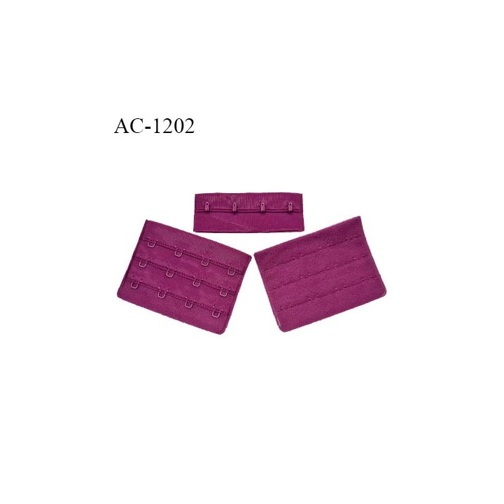 Agrafe 76 mm attache SG haut de gamme couleur violine ou pourpre 3 rangées 4 crochets largeur 76 mm hauteur 57 mm prix à l'unité