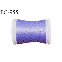 Bobine 500 m fil mousse polyamide n° 120 couleur bleu lavande longueur de 500 mètres bobiné en France