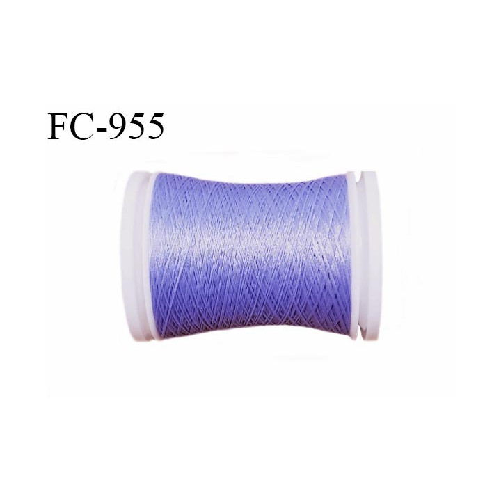 Bobine 500 m fil mousse polyamide n° 120 couleur bleu lavande longueur de 500 mètres bobiné en France