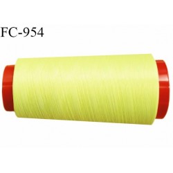 Cone de 1000 m fil mousse polyamide n° 120 couleur jaune longueur de 1000 mètres bobiné en France