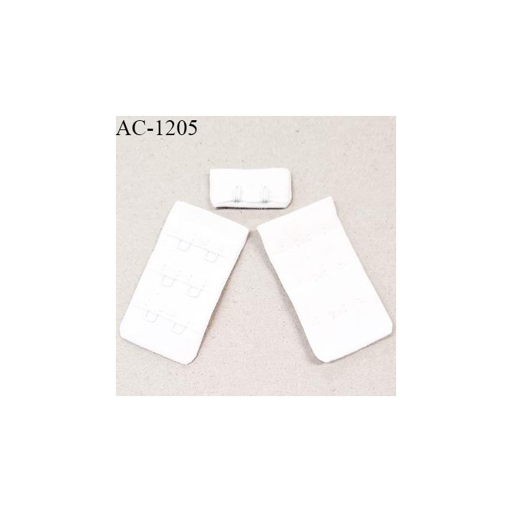 Agrafe 30 mm attache SG haut de gamme couleur blanc 3 rangées 2 crochets largeur 30 mm hauteur 55 mm prix à l'unité