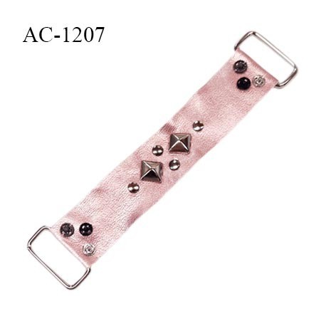 Patte simili cuir couleur rose brillant longueur 15 cm largeur 3 cm très souple prix à la pièce