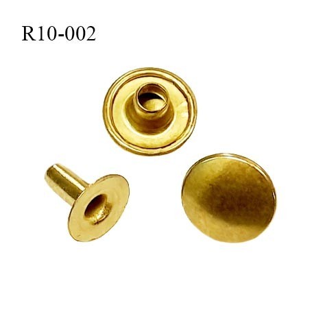 Rivet 11 mm couleur laiton rivet rond diamètre 11 mm épaisseur 2 mm avec un clou prix à la pièce composée de 2 éléments