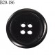 Bouton 20 mm haut de gamme couleur noir 4 trous inscription Montana diamètre 20 mm épaisseur 3 mm prix à l'unité