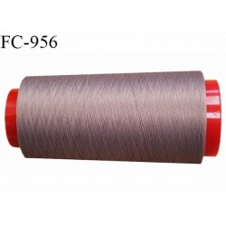 Cone 1000 m fil mousse polyamide n° 120 couleur chocolat au lait clair ou bronze longueur de 1000 mètres bobiné en France