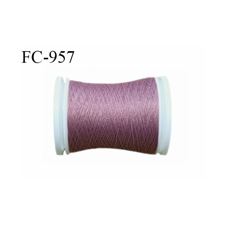 Bobine 500 m fil mousse polyamide n° 120 couleur vieux rose longueur de 500 mètres bobiné en France