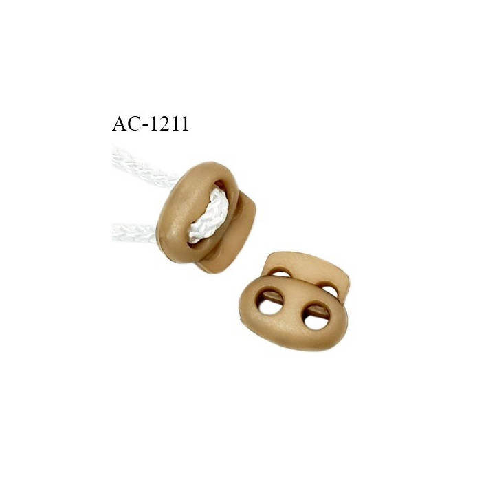 Arrêt cordon stop cordon ovale beige idéal pour cordon de 3 mm passage pour double cordon prix à la pièce