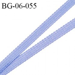 Droit fil à plat 6 mm spécial lingerie et couture du prêt-à-porter couleur bleu aigue marine fabriqué en France prix au mètre