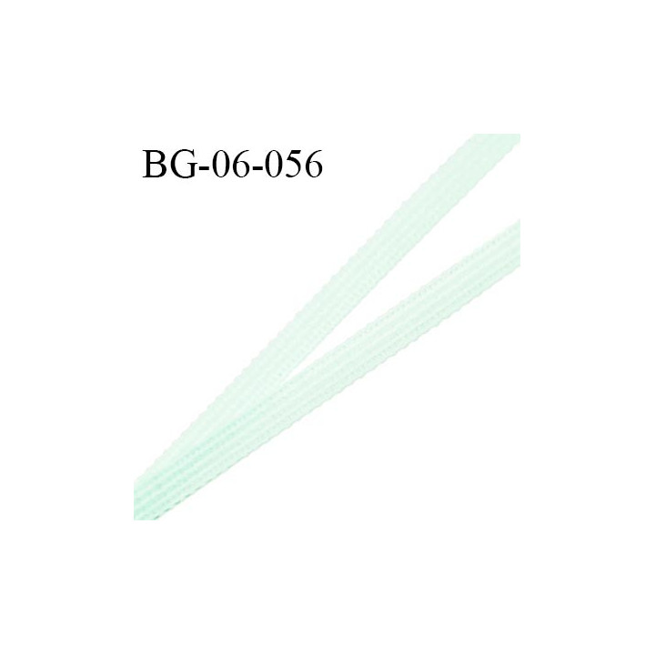 Droit fil à plat 6 mm spécial lingerie et couture du prêt-à-porter couleur vert aqua fabriqué en France prix au mètre