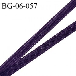 Droit fil à plat 6 mm spécial lingerie et couture du prêt-à-porter couleur violet nuit ambrée fabriqué en France prix au mètre