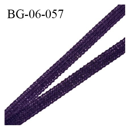 Droit fil à plat 6 mm spécial lingerie et couture du prêt-à-porter couleur violet nuit ambrée fabriqué en France prix au mètre