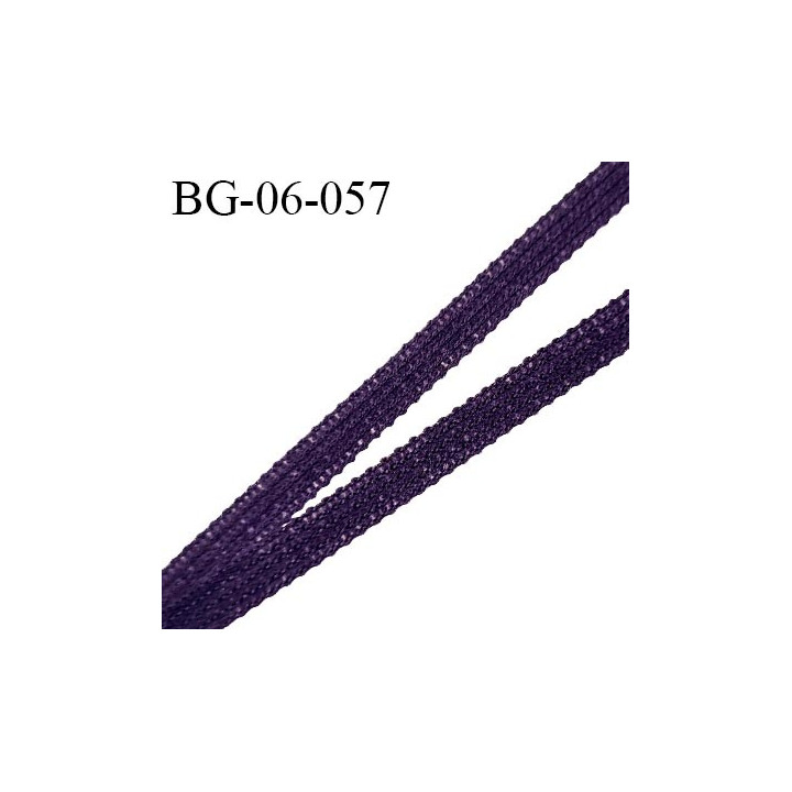 Droit fil à plat 6 mm spécial lingerie et couture du prêt-à-porter couleur violet nuit ambrée fabriqué en France prix au mètre