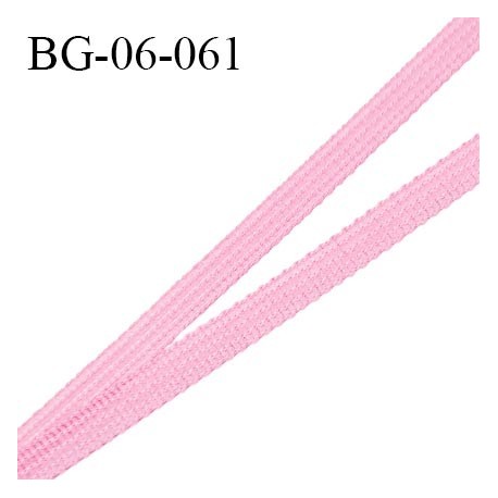 Droit fil à plat 6 mm spécial lingerie et couture du prêt-à-porter couleur rose fraise fabriqué en France prix au mètre