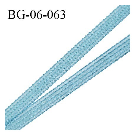 Droit fil à plat 6 mm spécial lingerie et couture du prêt-à-porter couleur bleu polaire fabriqué en France prix au mètre