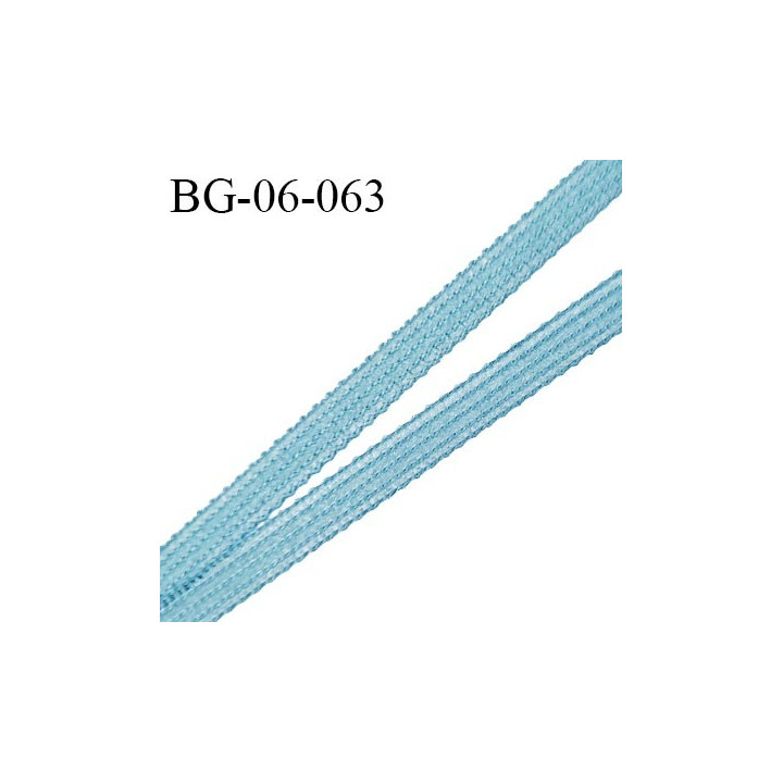 Droit fil à plat 6 mm spécial lingerie et couture du prêt-à-porter couleur bleu polaire fabriqué en France prix au mètre