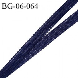 Droit fil à plat 6 mm spécial lingerie et couture du prêt-à-porter couleur bleu marine fabriqué en France prix au mètre