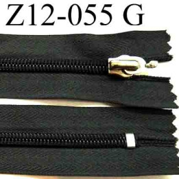 fermeture éclair grise longueur 12 cm couleur gris non séparable  largeur 3 cm largeur du zip nylon 6 mm curseur métal