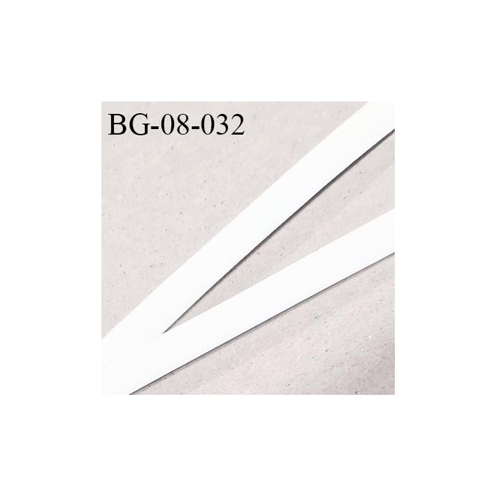 Biais plié spécial lingerie en 2 plis de 8 mm + 8 mm + 2 rabats intérieurs de 7 mm synthétique couleur blanc prix au mètre