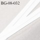 Biais galon pré plié spécial lingerie 2 plis de 8 mm + 2 rabats intérieurs de 7 mm synthétique couleur blanc prix au mètre