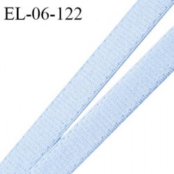 Elastique 6 mm lingerie haut de gamme couleur bleu pastel élastique souple style velours fabriqué France prix au mètre