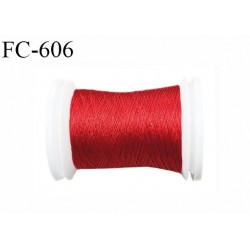 Bobine de 500 m de fil élastique couleur rouge spécial pour aiguille surjeteuse et canette machine fil n° 120