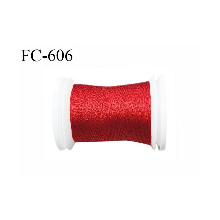 Bobine de 500 m de fil élastique couleur rouge spécial pour aiguille surjeteuse et canette machine fil n° 120