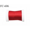 Bobine de 500 m de fil élastique couleur rouge spécial pour aiguille surjeteuse et canette machine fil n° 120