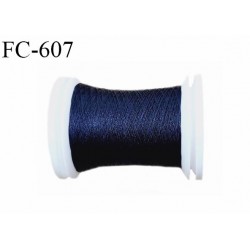 Bobine de 500 m de fil élastique couleur bleu marine spécial pour aiguille surjeteuse et canette machine fil n° 120
