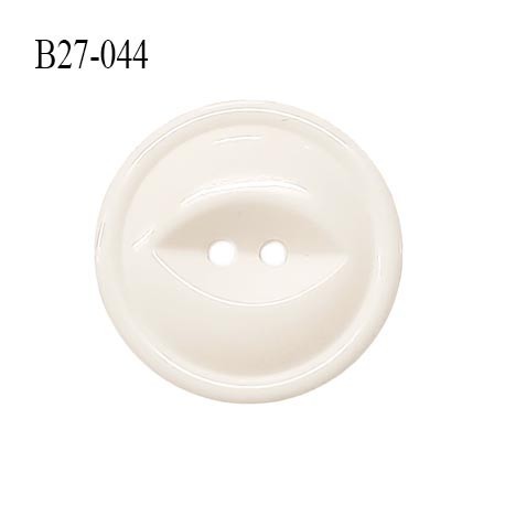 Bouton 27 mm en pvc couleur naturel 2 trous diamètre 27 mm épaisseur 5 mm prix à la pièce