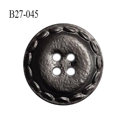 Bouton 27 mm en pvc couleur noir 4 trous diamètre 27 mm épaisseur 5 mm prix à la pièce