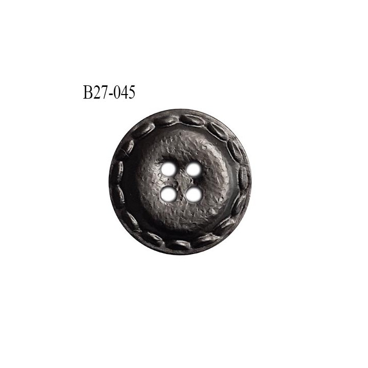 Bouton 27 mm en pvc couleur noir 4  trous diamètre 27 mm épaisseur 5 mm prix à la pièce