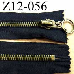 fermeture éclair  longueur 12 cm couleur noir non séparable largeur 3.3 cm  glissière métal  largeur du zip 6.5 mm