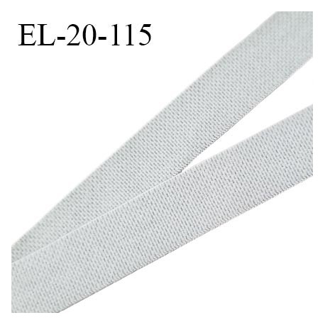 Elastique 20 mm lingerie et bretelle haut de gamme couleur gris fabriqué en France très doux au toucher prix au mètre