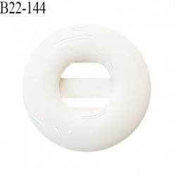 Bouton 22 mm en pvc couleur naturel brillant 2 trous diamètre 22 mm épaisseur 5 mm prix à la pièce