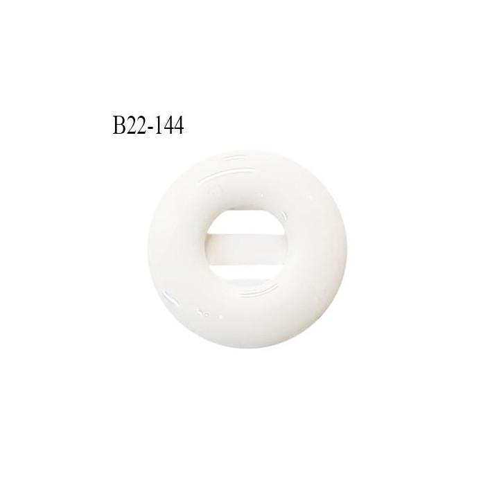 Bouton 22 mm en pvc couleur naturel brillant 2 trous diamètre 22 mm épaisseur 5 mm prix à la pièce