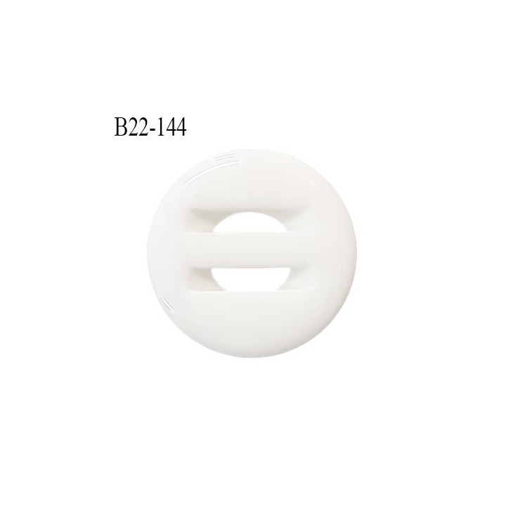Bouton 22 mm en pvc couleur naturel brillant 2 trous diamètre 22 mm épaisseur 5 mm prix à la pièce