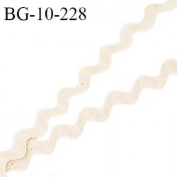 Ruban galon croquet serpentine galon plat largeur 10 mm couleur beige prix au mètre