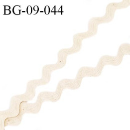Ruban galon croquet serpentine galon plat largeur 9 mm couleur beige prix au mètre