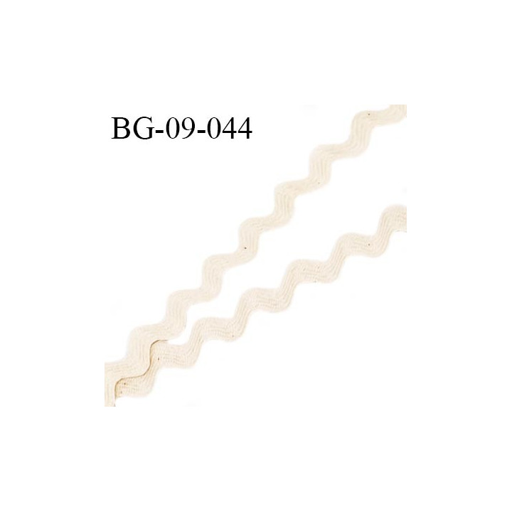 Ruban galon croquet serpentine galon plat largeur 9 mm couleur beige prix au mètre