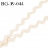 Ruban galon croquet serpentine galon plat largeur 9 mm couleur beige prix au mètre