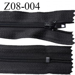 Fermeture zip 8 cm couleur anthracite non séparable largeur 2.7 cm glissière nylon largeur 4 mm longueur 15 cm prix à l'unité